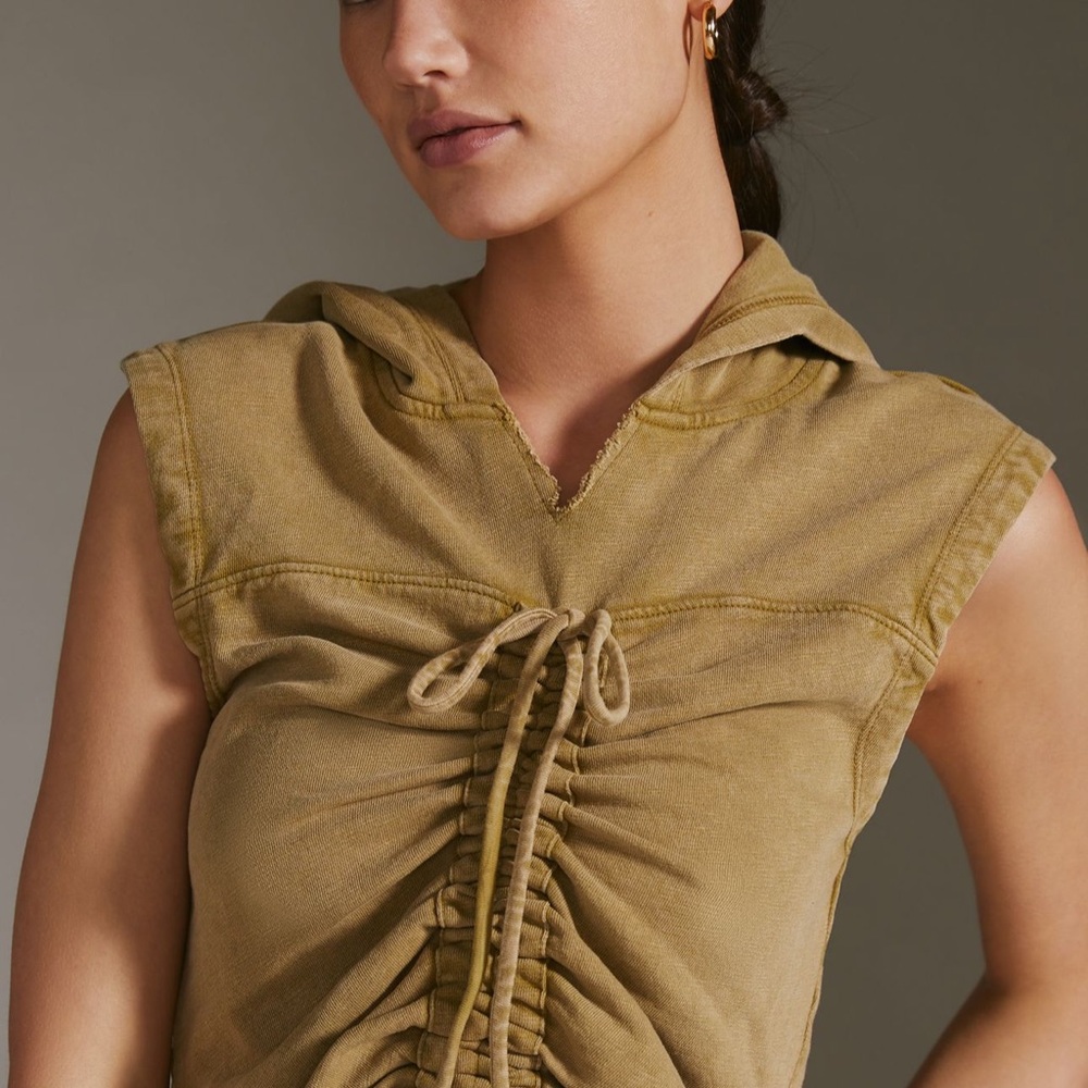 Anthropologie Pilcro Tan Crop Top